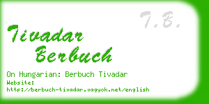 tivadar berbuch business card